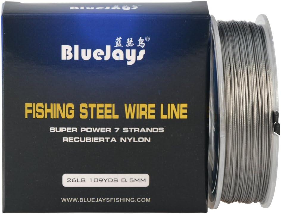 0.5mm 100 Metres 26 Pound Fishing Stee Wire Nylon Coated 1x7
