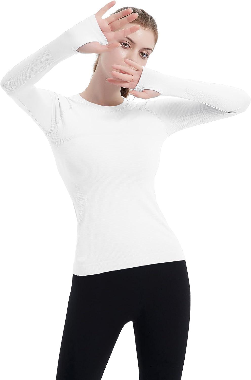 Athlete Seamless Workout Tee - White, Women's T-Shirts