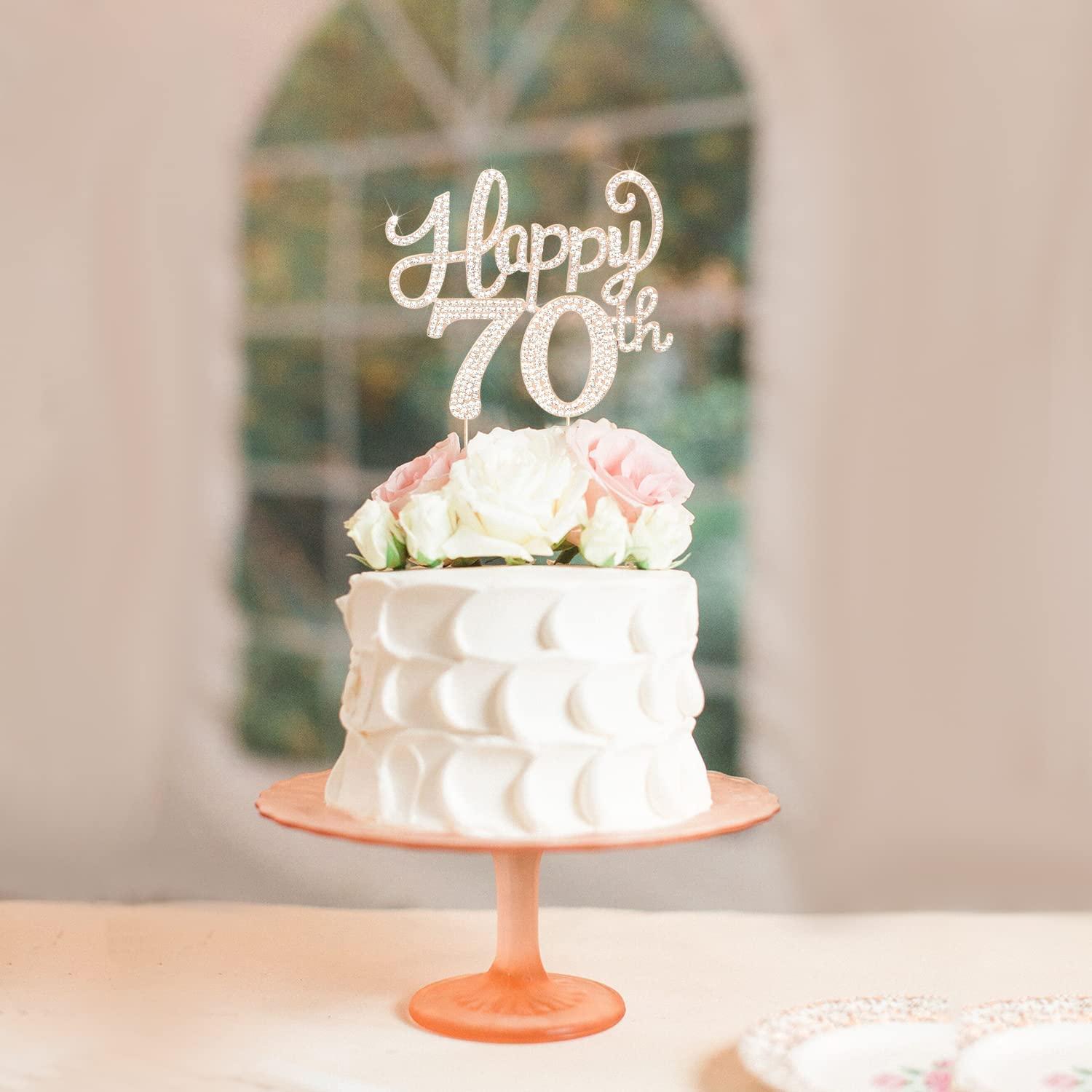 70th Birthday Cake Toppers - Happy 70th Birthday Cake Decorations Australia