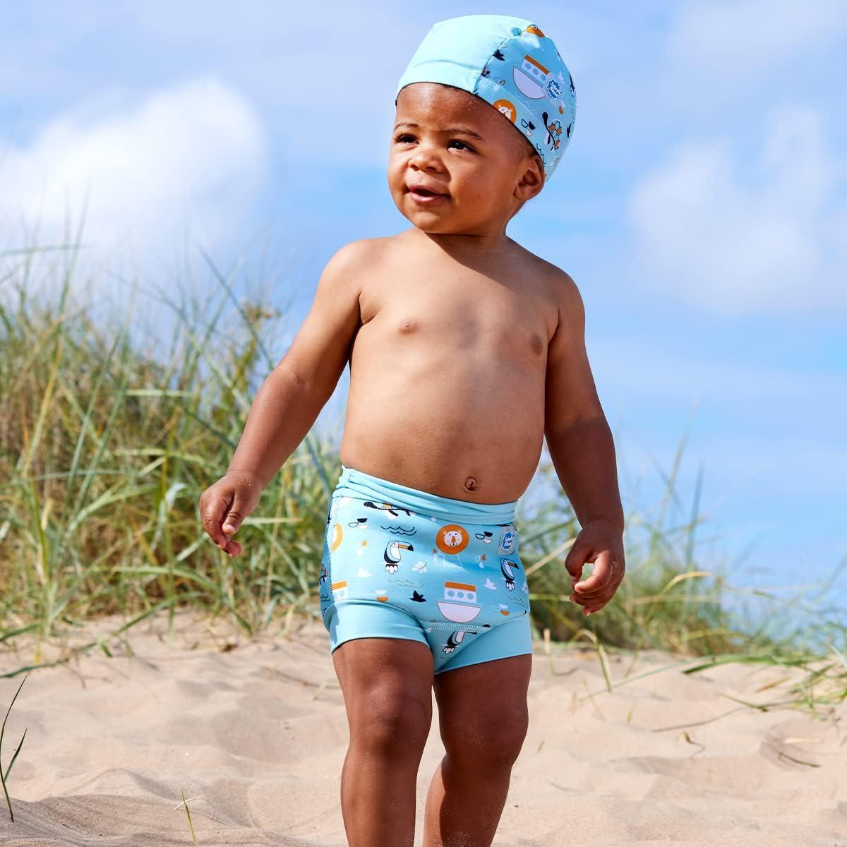 Splash About Boy's Happy Nappy Cloth Swim Diaper, Noah's Ark, 2-3 Years