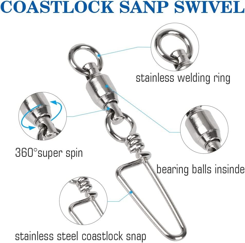 High Strength Fishing Snap Swivels Ball Bearing Swivels Stainless Fishing  Swivels Saltwater Corrosion Resistance Barrel FishingFishing Tools From  Sport_11, $12.1