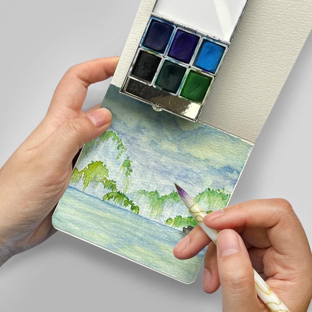 Portable Watercolor Paper Book, 300gsm, Double-Sided, Thicken