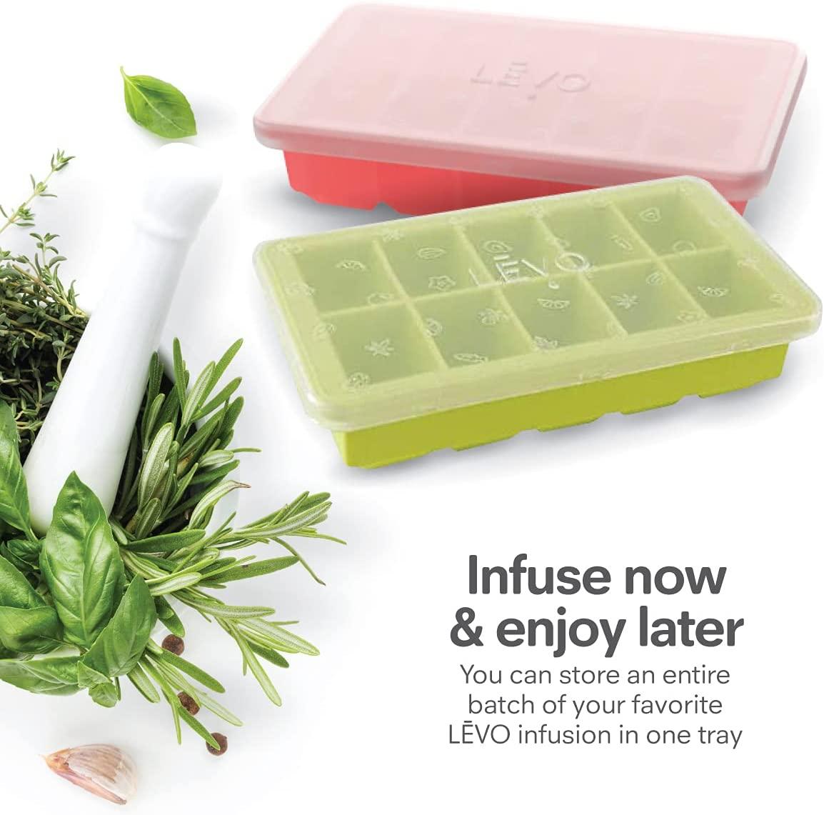 LĒVO Herb Block Tray - Silicone Herb Freezer Tray with Lid - Herb Saver for  Homemade Infusions - Silicone Freezer Tray for LĒVO I & LĒVO II Infusions