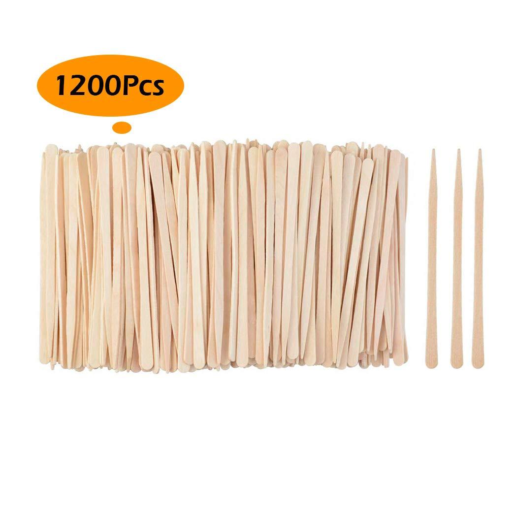 Whale 400 Pieces Small Wax Sticks Wood Spatulas Applicator Wood Craft  Sticks for Hair Eyebrow Removal, 3.5 x 0.2 inches 