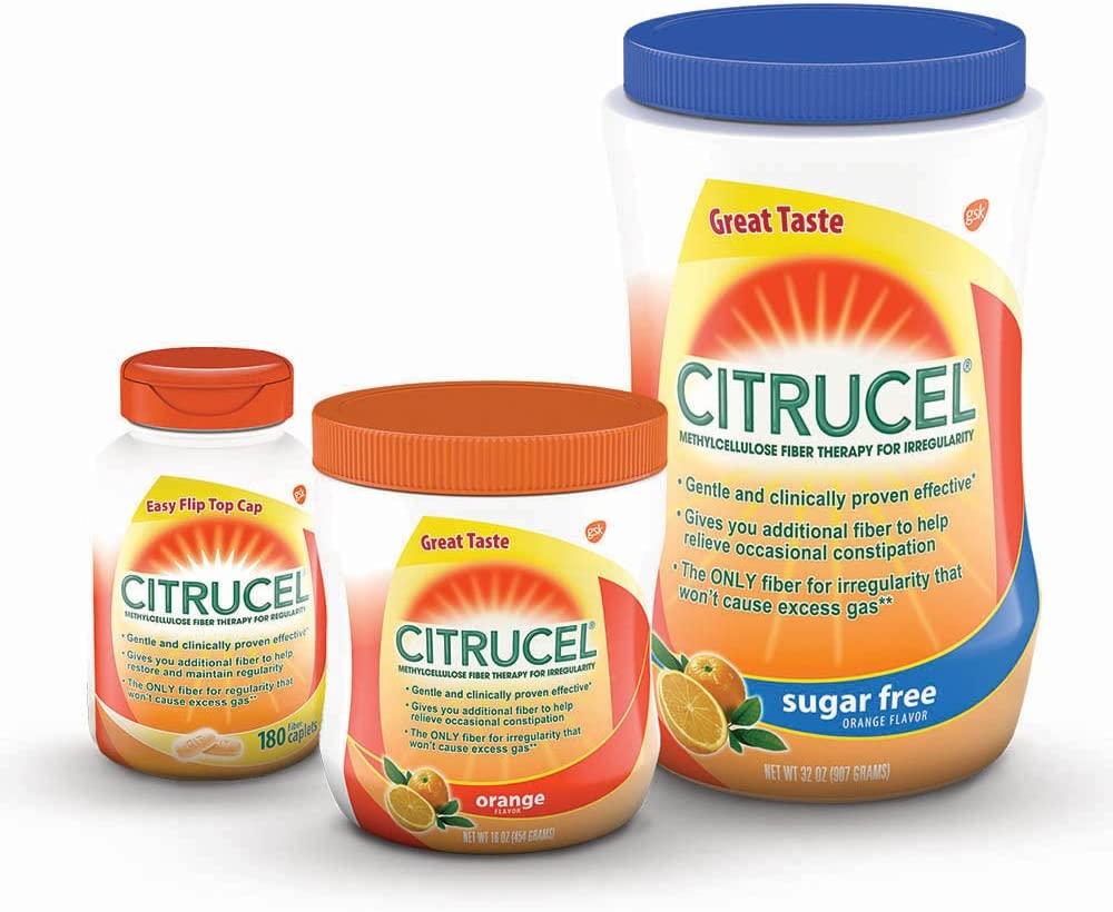 Citrucel Sugar Free Fiber Powder for Occasional Constipation Relief