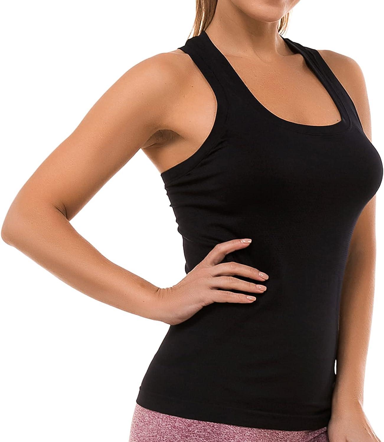 Workout Tops For Women Yoga Athletic Shirts Long Tank Tops Gym Workout
