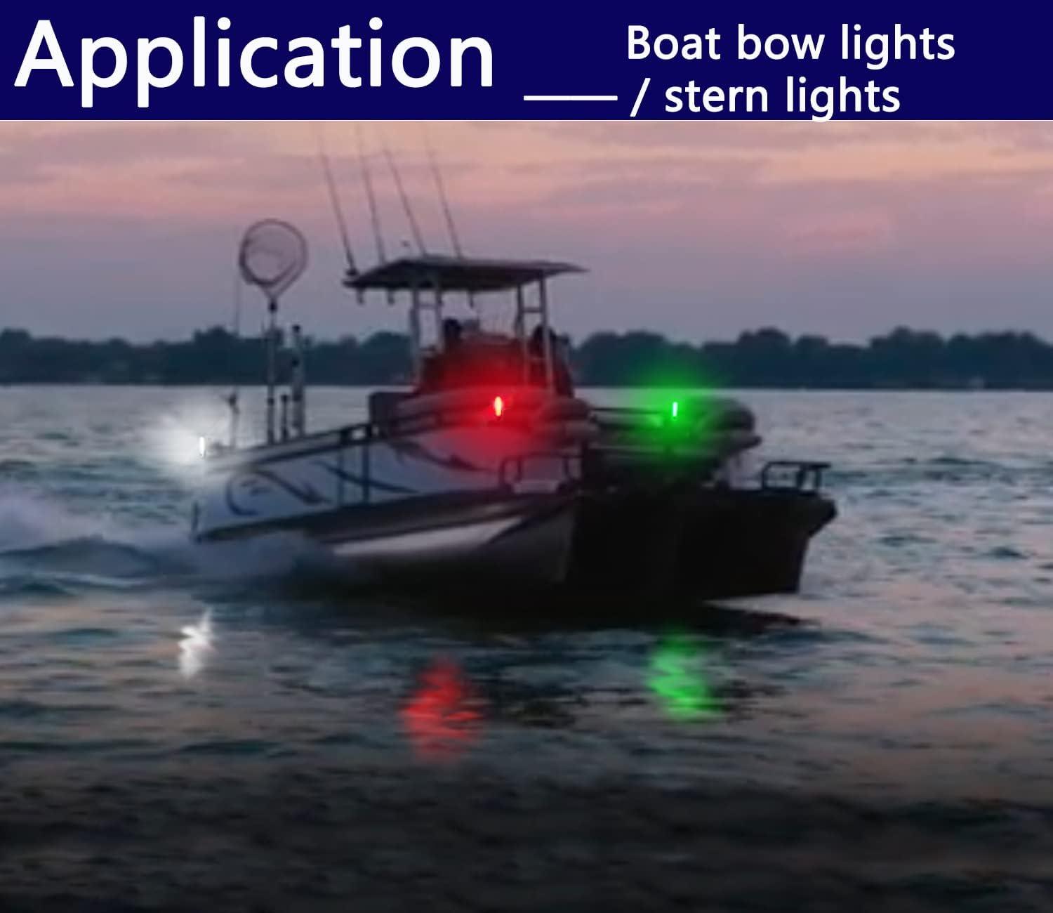 Amzonly LED Navigation Lights Kit for Boat Kayak, Stern Lights