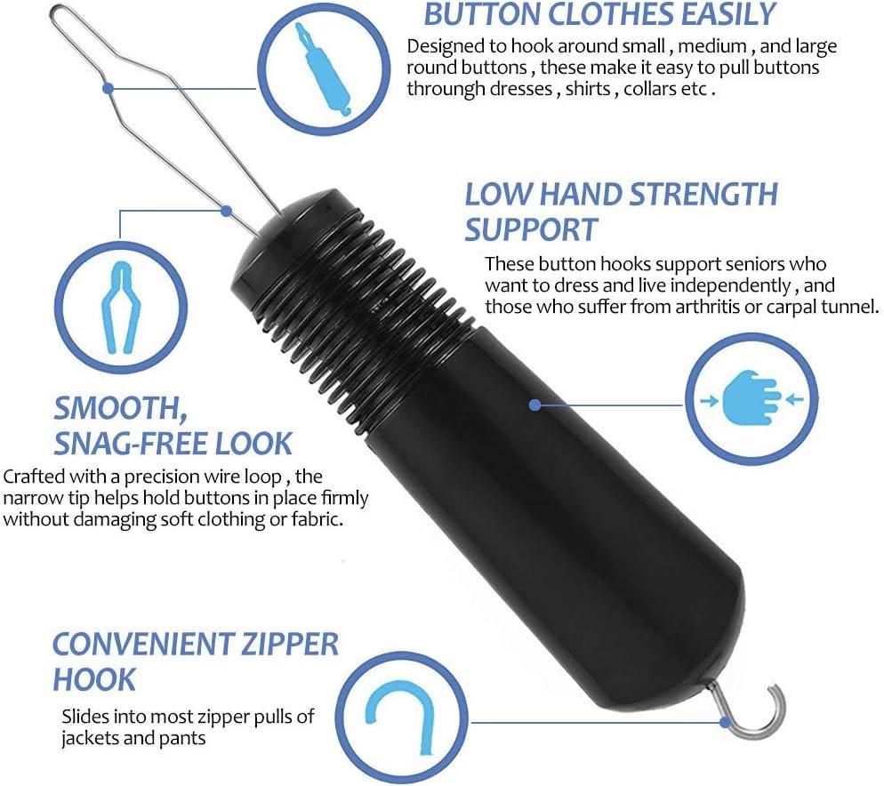 Zipper Hook, Zipper Pull Helper Clothes Zipper Hook Helper Button Puller  Aid Arthritis