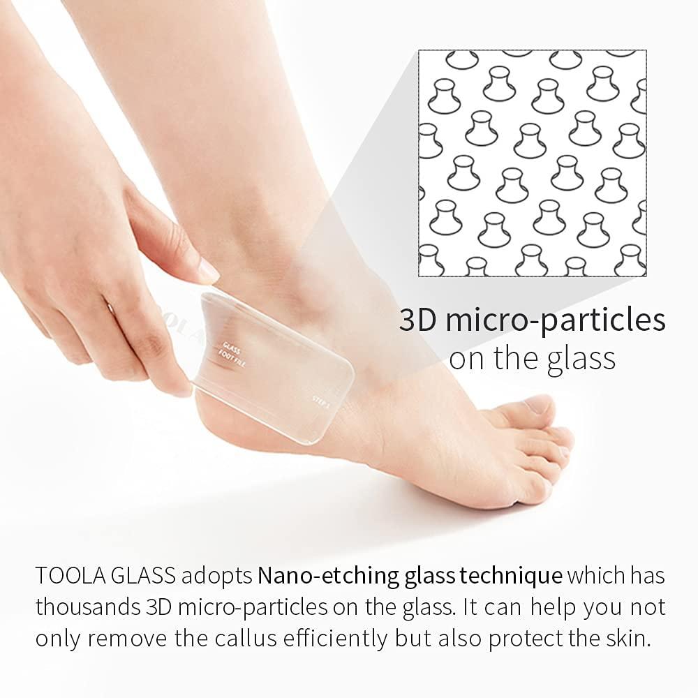 Glass Foot File for Dead Skin - Foot Callus Remover with Glass