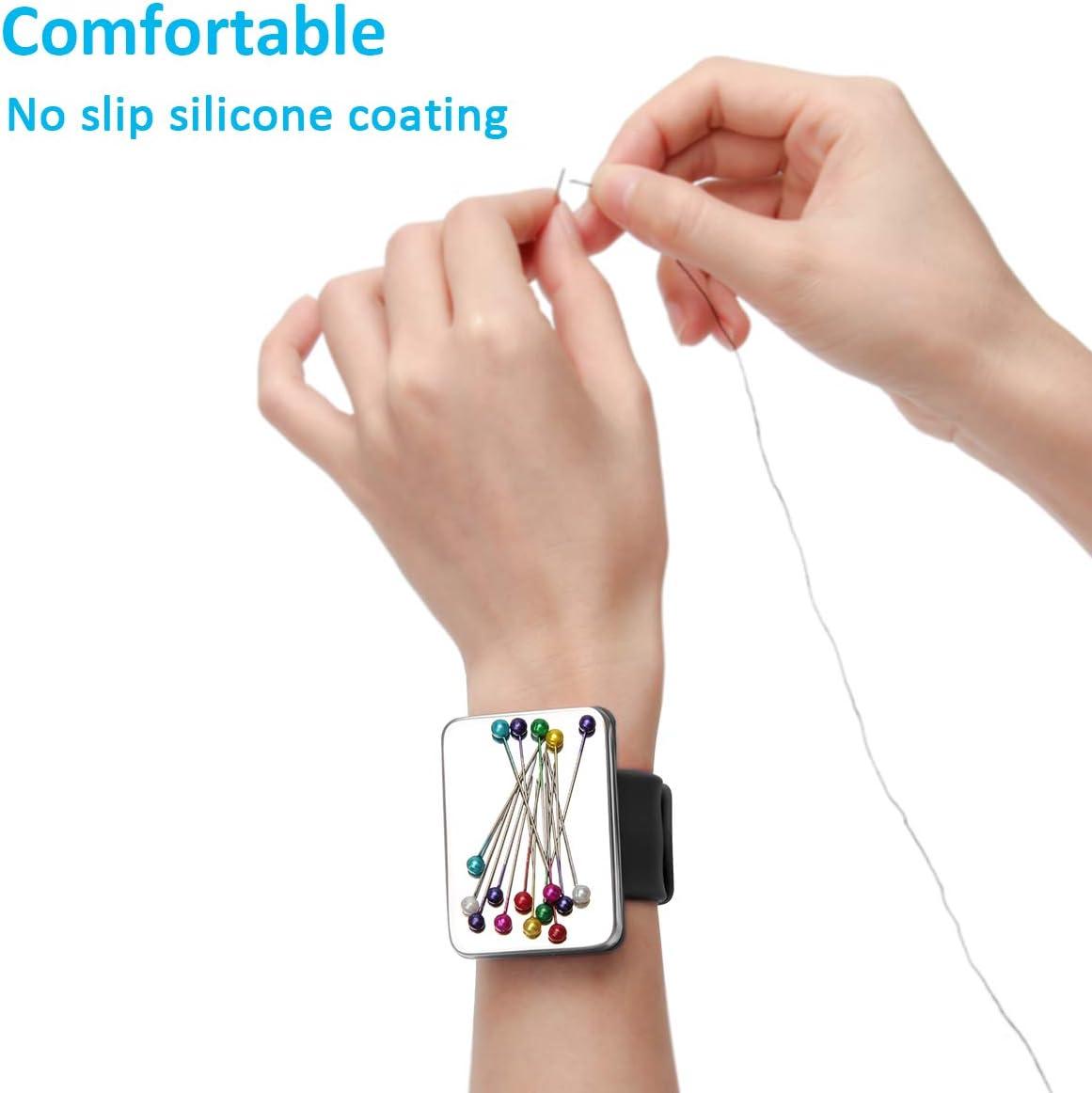 Coitak Magnetic Pin Holder Wrist Band, Magnetic Wrist Sewing Pincushion  with Wristband for Sewing, 1 Replacement Wristband