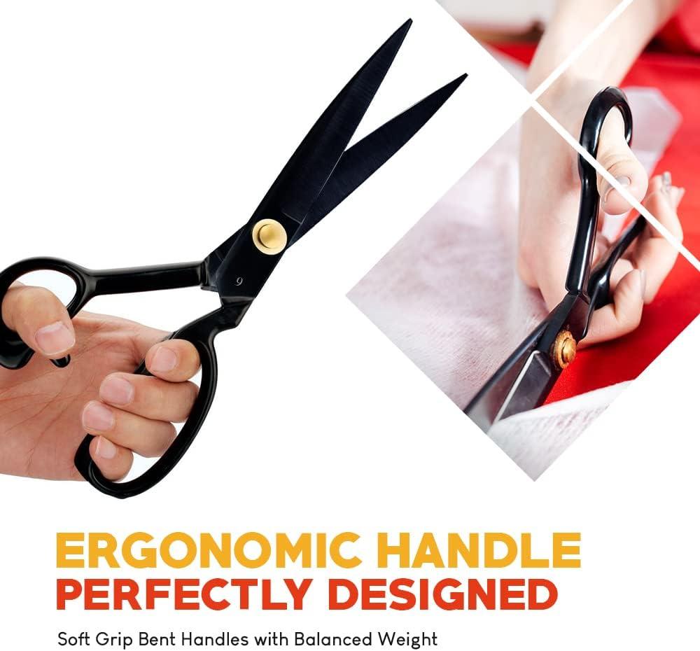 Fabric Scissors, Sewing Scissors, 9 inch Premium Tailor Scissors