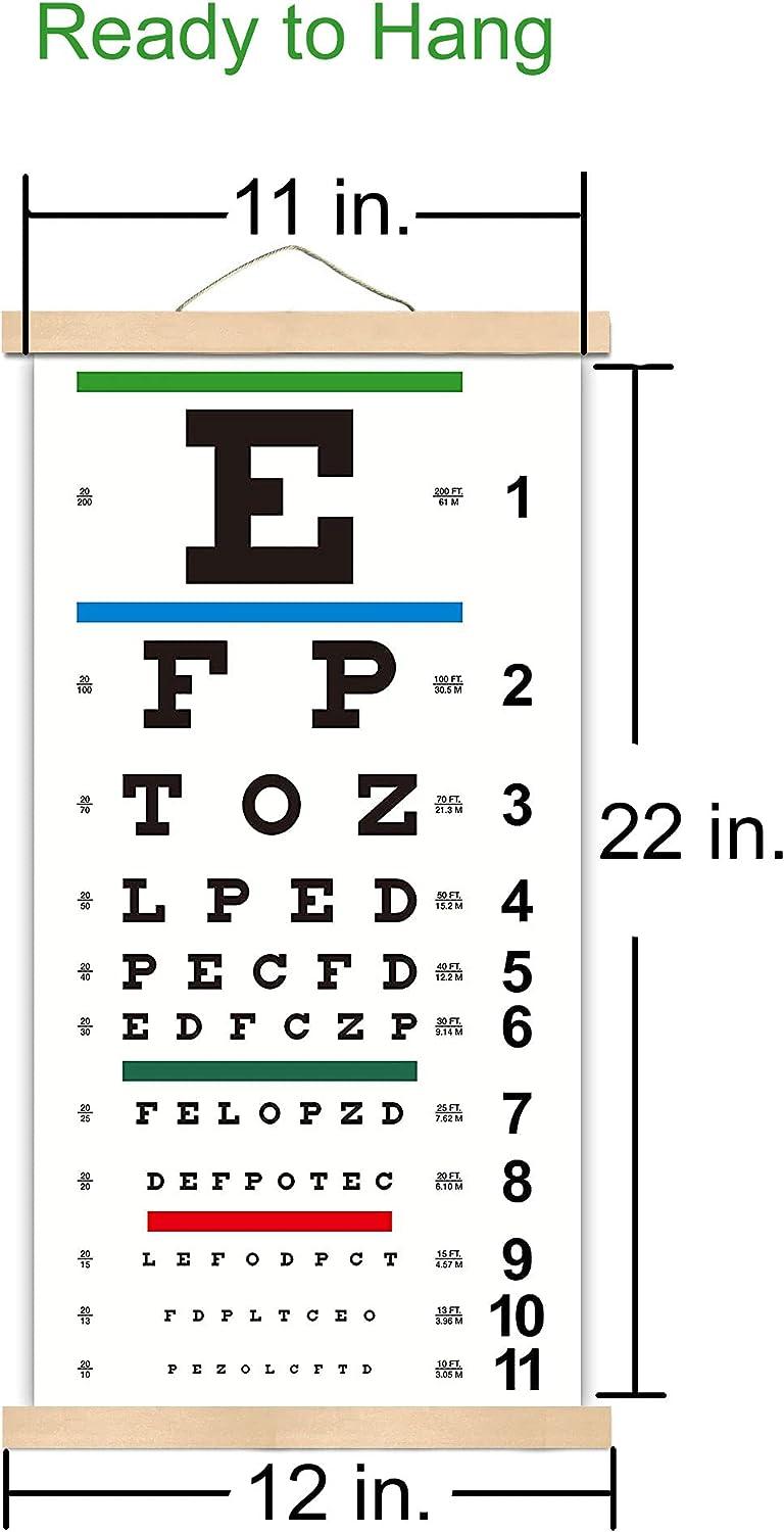 Snellen Type Plastic Eye Chart - 10