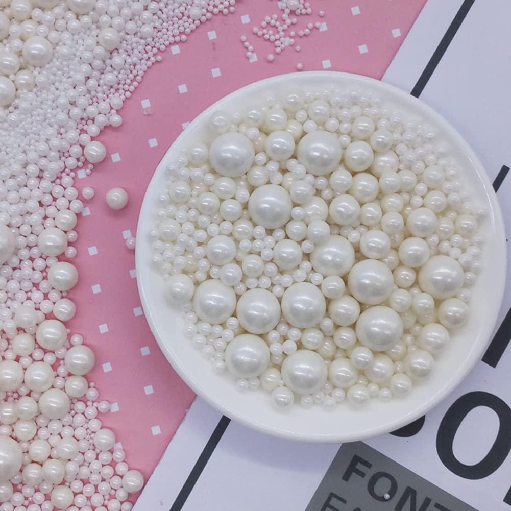 Edible White Sugar Pearls Candy Sprinkles 120G/ 4.23Ounce Baking Cake  Sprinkles Cupcake and Cake Topper Cookie Decorations Wedding Party  Valentines