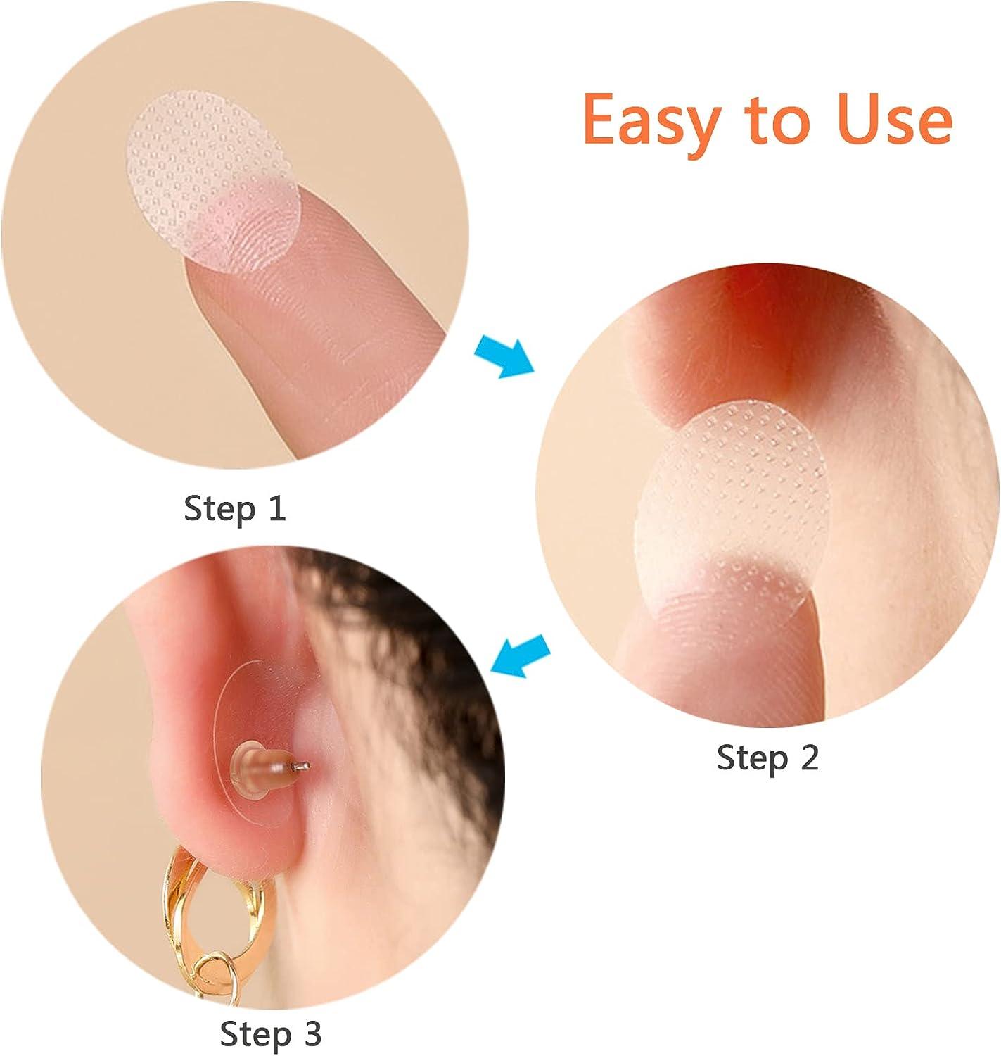 HEDRIX Ear Lobe Support Patches, Earring Support Patches Large Earrings Support Sticker Reduces Strain Ear Patches for Men Women Long Time Wear