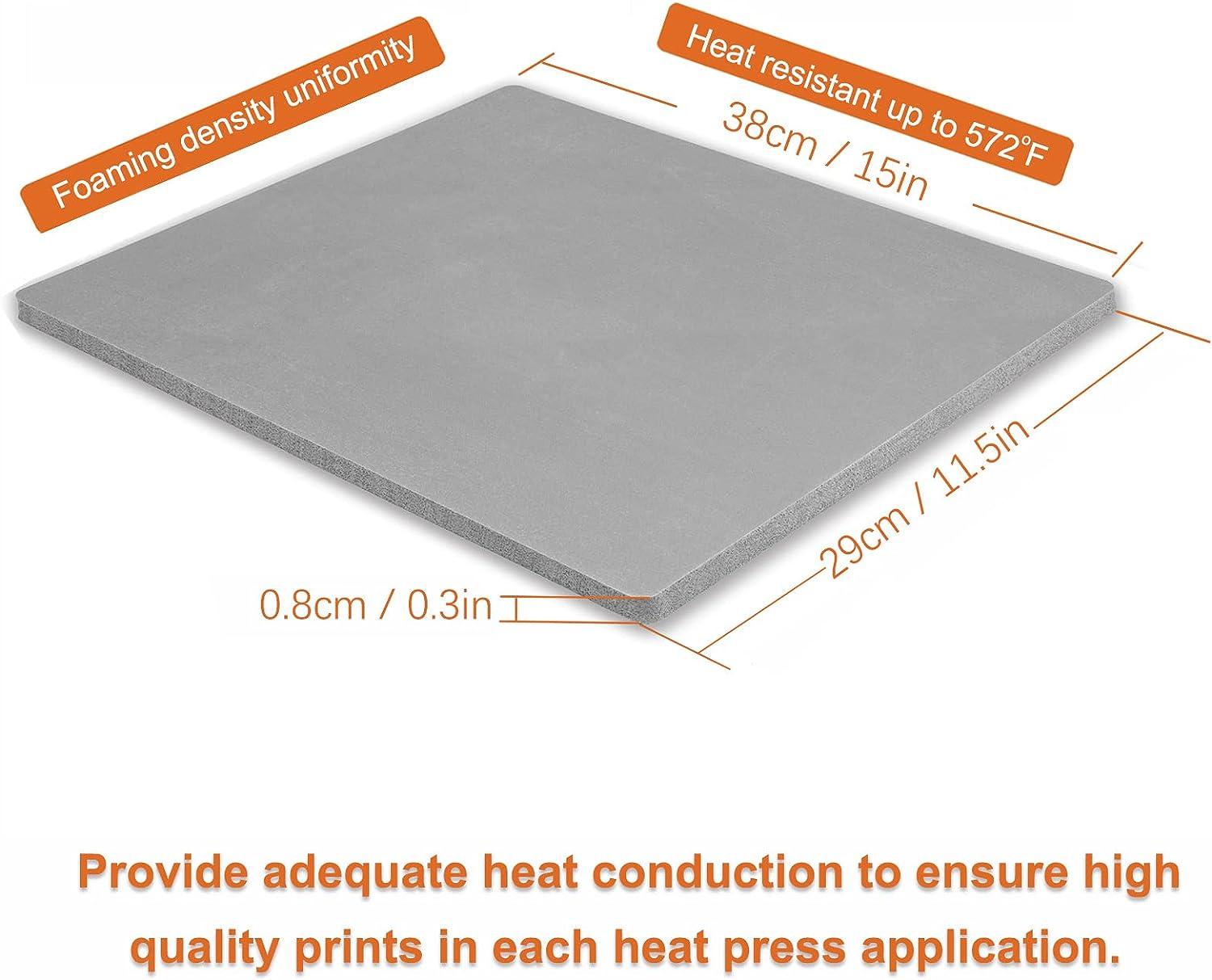 15 x 15” Silicone Heat Press Pad Mat Silicone Pad for Heat Transfer  Machine Press Replacement Pad 
