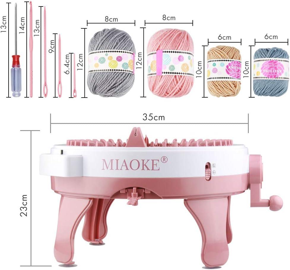 48 Needles Knitting Machine, Smart Weaving Loom Round Knitting Machines  with Row Counter,DIY Knitting Board Rotating Double Loom for Adults and  Kids