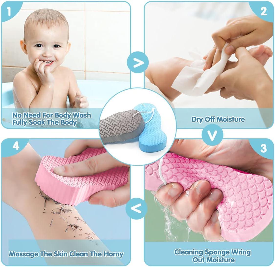 Kids Bath Sponge Body Dead Skin Remover Shower Massager Baby Bath