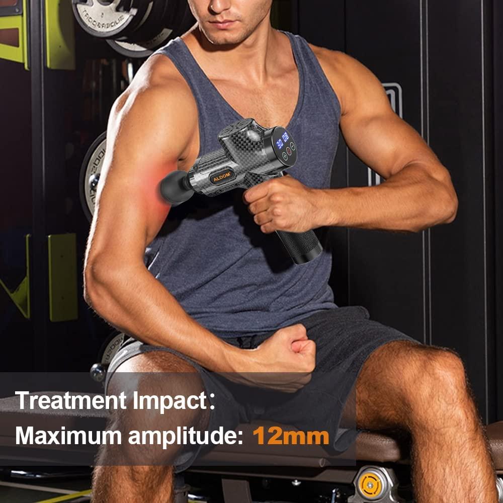 Massage Gun Deep Tissue,Percussion Back Neck Head Handheld Massager Gun for  Athletes,Muscle Massage Gun for Pain Relief with 30 Speeds 