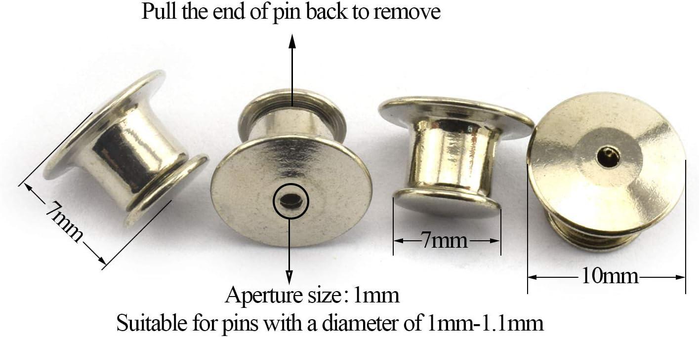 Locking Pin Backs Pins, Silver Clutch Pin Backs