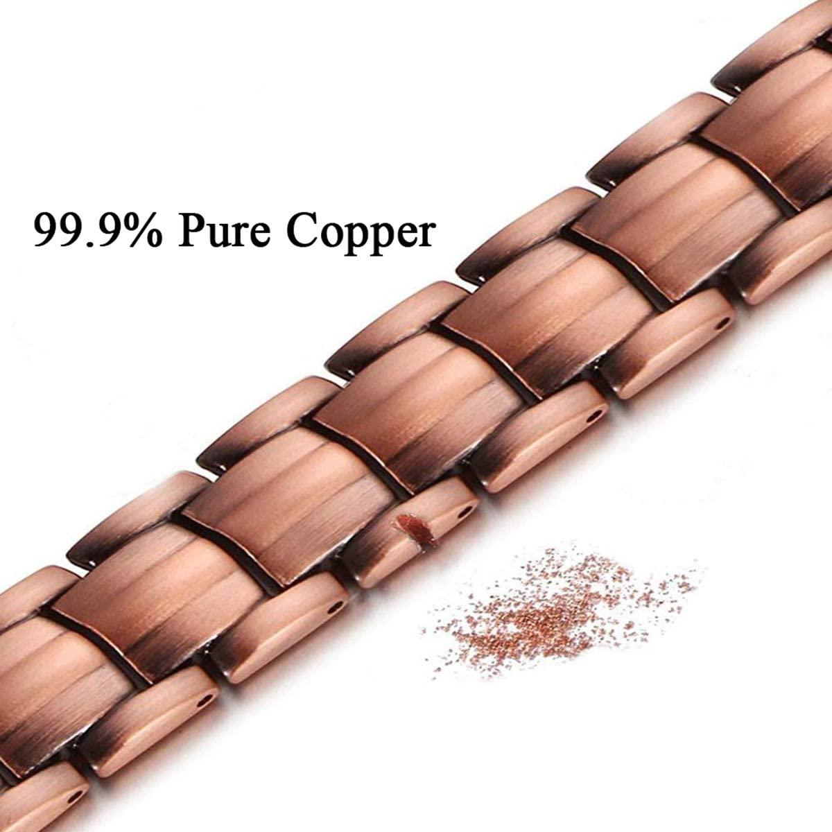 Feraco Lymphatic Drainage Therapeutic Copper Bracelet for Men 4