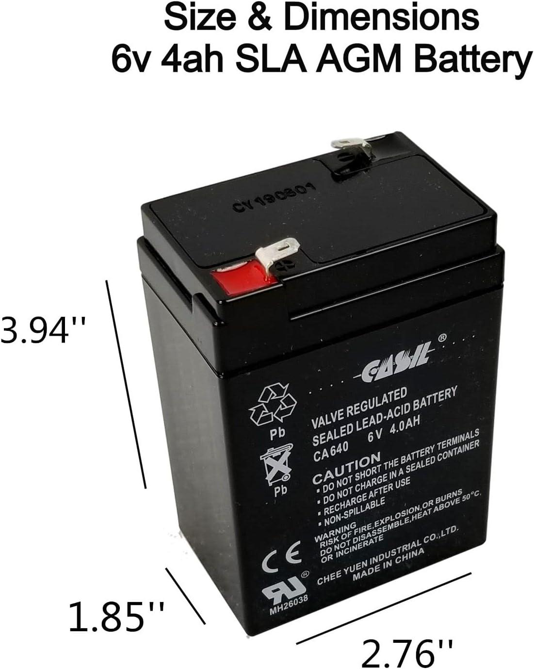 Rechargeable Battery 6 Volt Torch Battery Sealed Lead Acid 4.5AH 6V 4.0