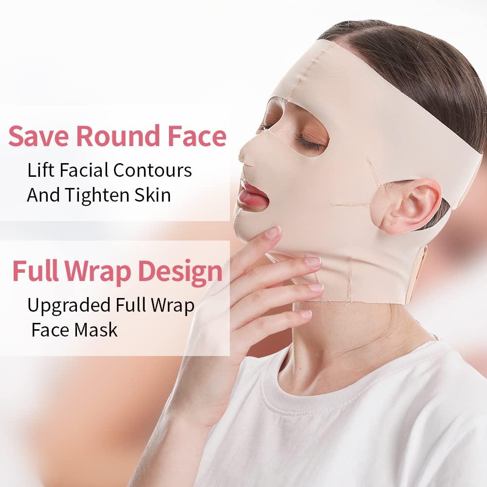 Full Face Lift Sleeping Belt Thin Facial Massage Shaper Double Cheek Chin  Slimming Strap Face Mask Slimming Bandage for Women Reusable and Breathable