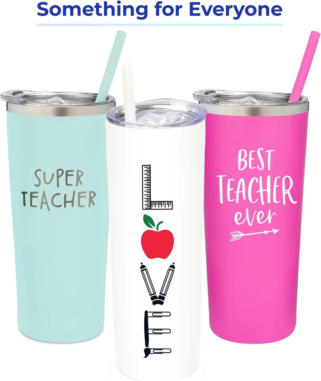 Teacher Tumbler | 20oz Stainless Steel Cup with Lid and Straw