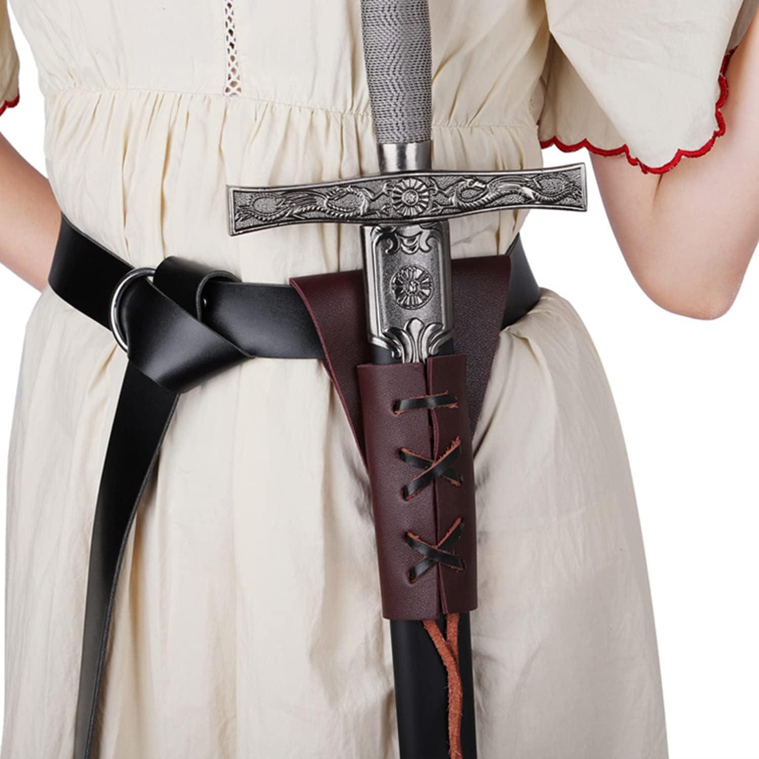 Medieval Sword Belt Made of Black Leather -  Canada