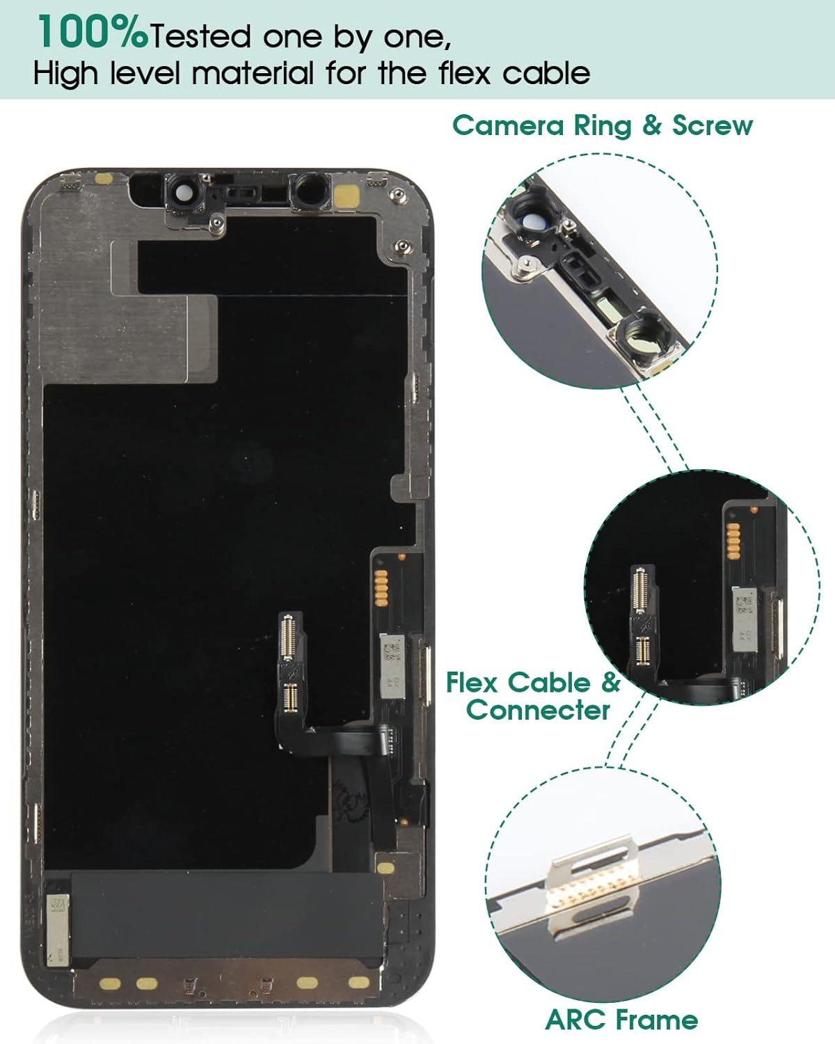 Incell for iPhone 12 Screen Replacement A2403 A2172 A2402 A2404 LCD Display  for iPhone 12 Pro LCD Screen Replacement A2407 A2341 A2406 A2408 Touch  Digitizer Assembly Repair Parts Kits