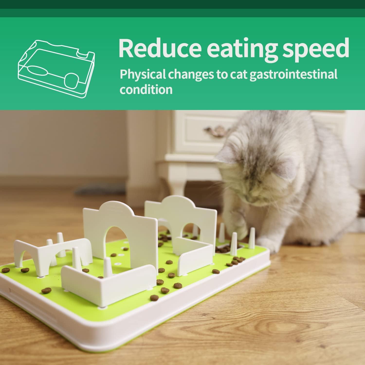 Cat Amazing Classic Cat Puzzle Feeder Interactive Enrichment Toy Cat Treat  Puzzle Box Food Maze for Indoor Cats Best Cat Toy Ever!
