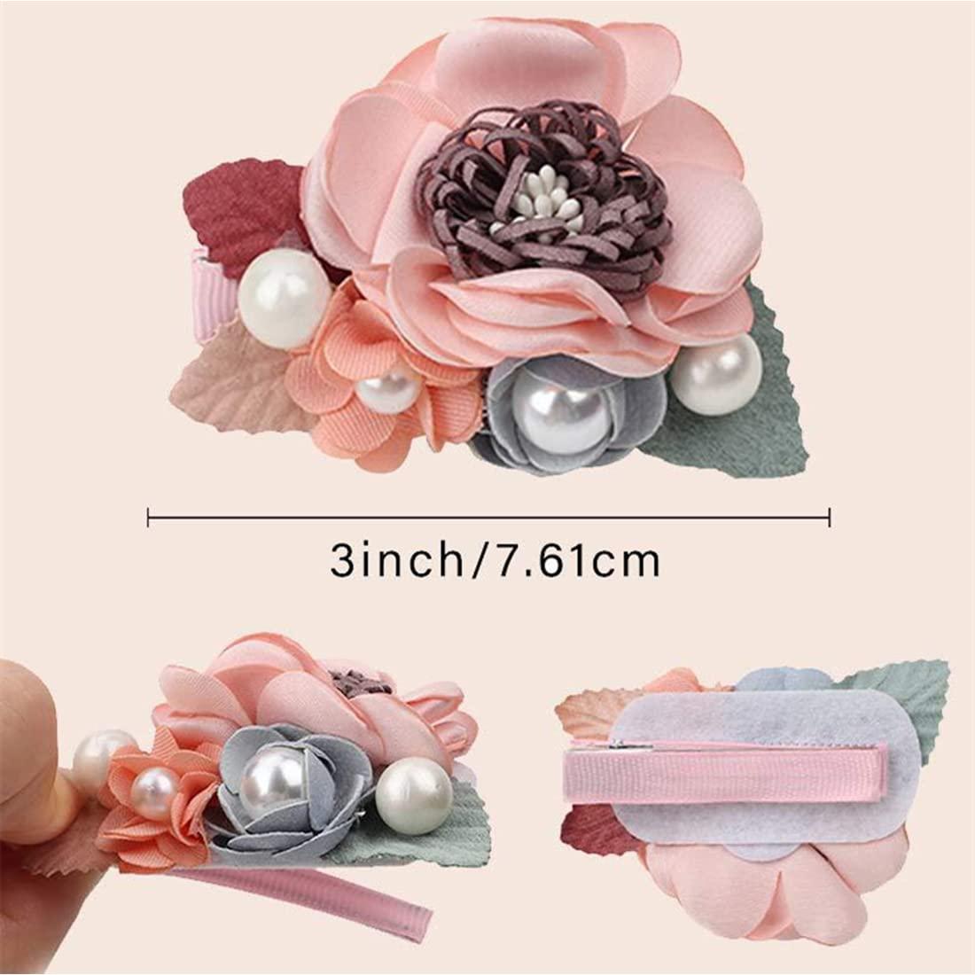  FRCOLOR 3pcs Hairpin Hair Gems for Women Baby Hair Bows Clips  Hair Clips for Kids Silk Flower Hair Clip Kids Hair Cute Hair Clips Flower  Barrette Girls Barrette Hair Barrette