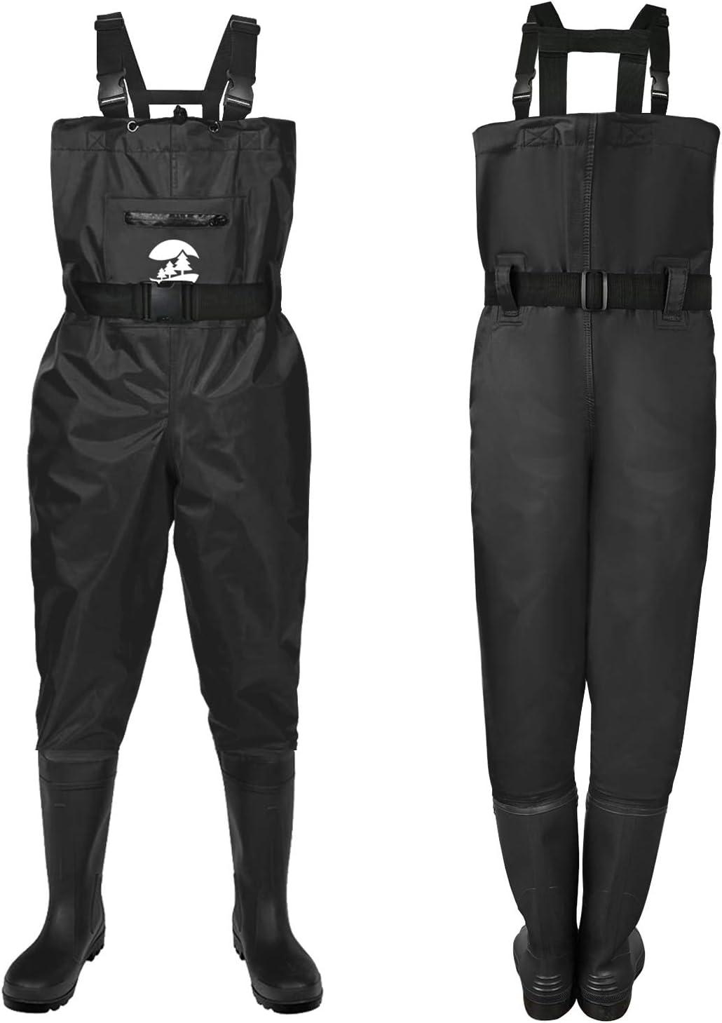 PVC Fishing Waders and Boots Large Size 10 - 12