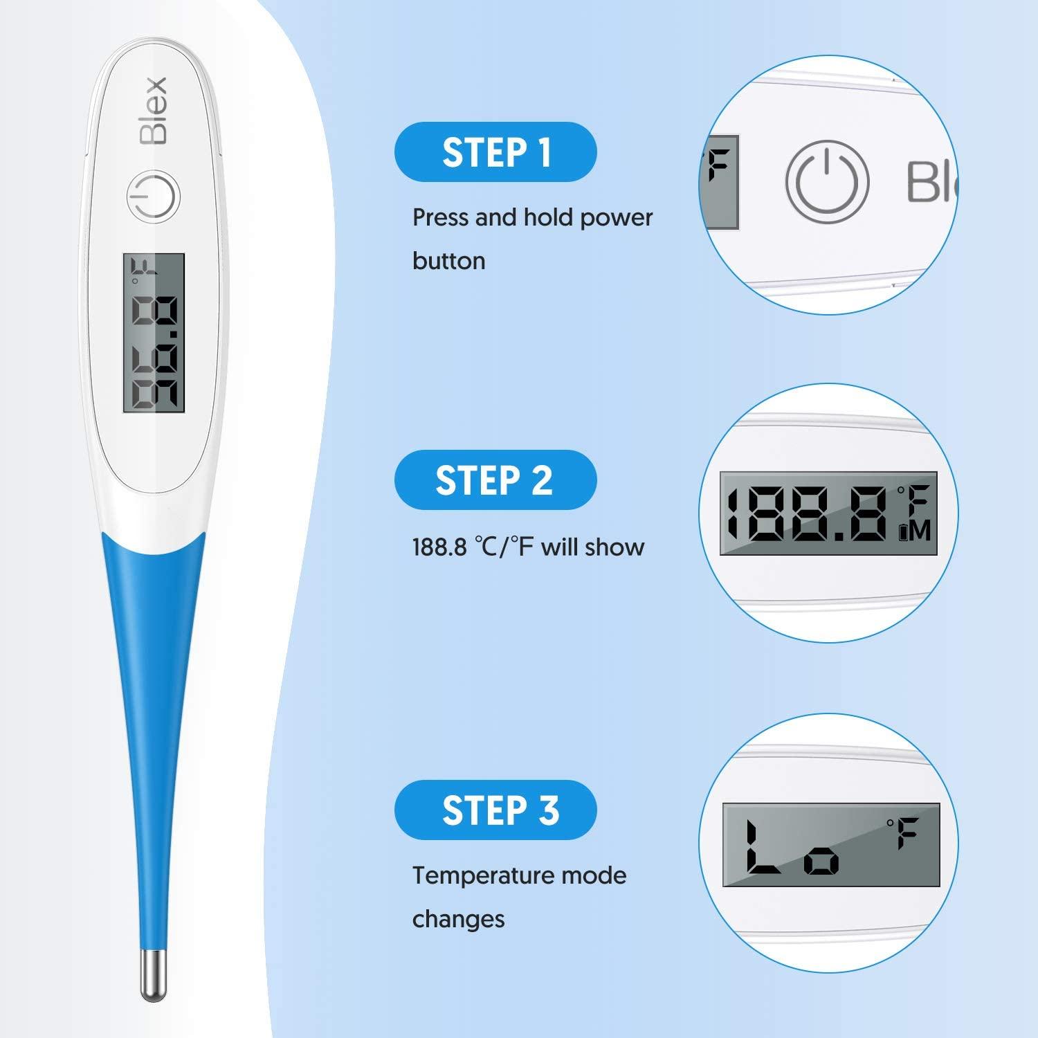 Thermometer for Adults and Kids, Digital Oral Thermometer with 10 Seconds  Fast Reading