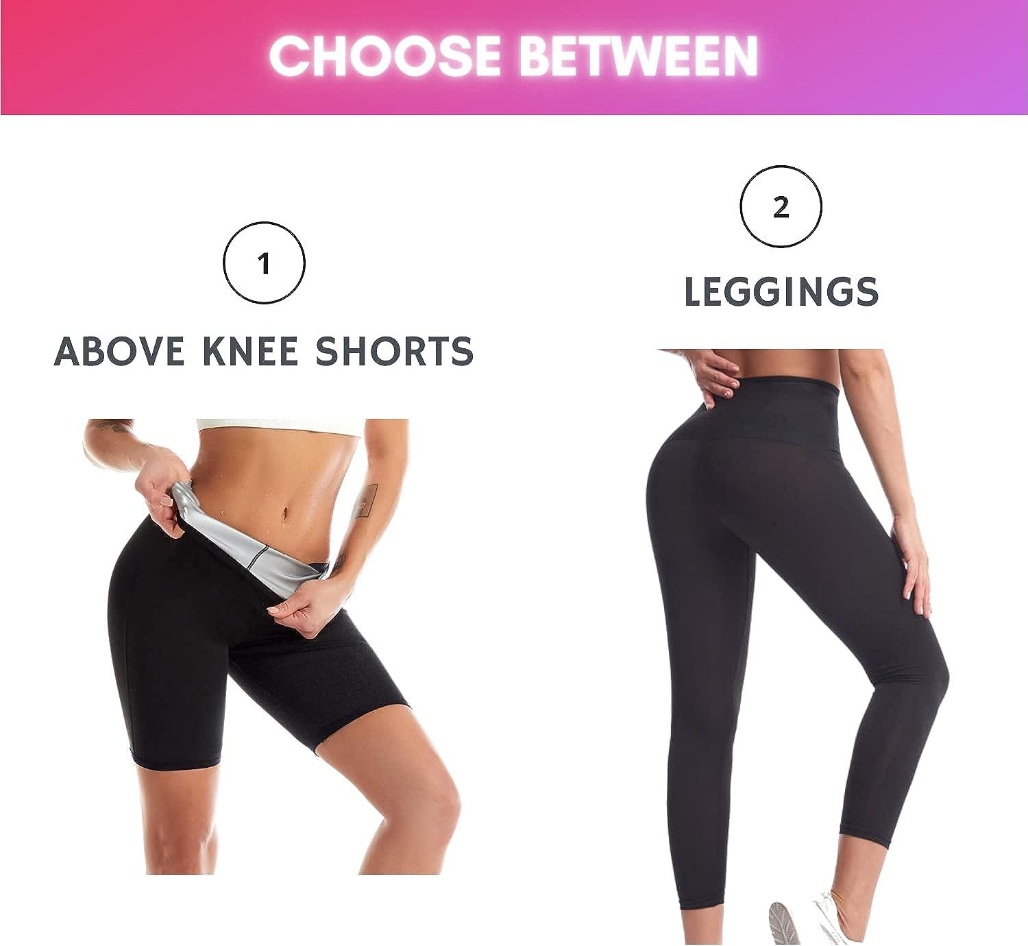 NANOHERTZ Sauna Sweat Shapewear Shorts Leggings Pants Workout