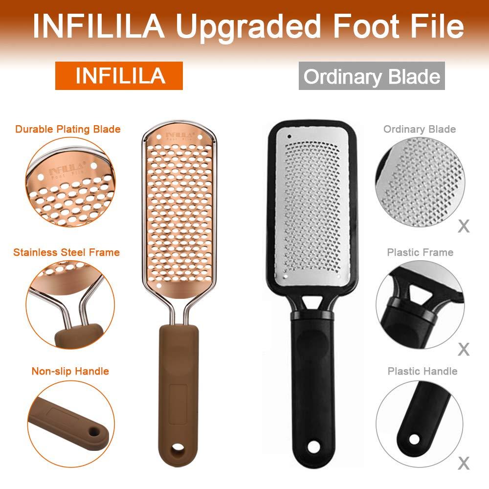 High-Quality 304 Stainless Steel Foot File Double Sided Callus Remover For  Dead Skin Professional Pedicure Tools Callous Scraper Sander Heel Filer
