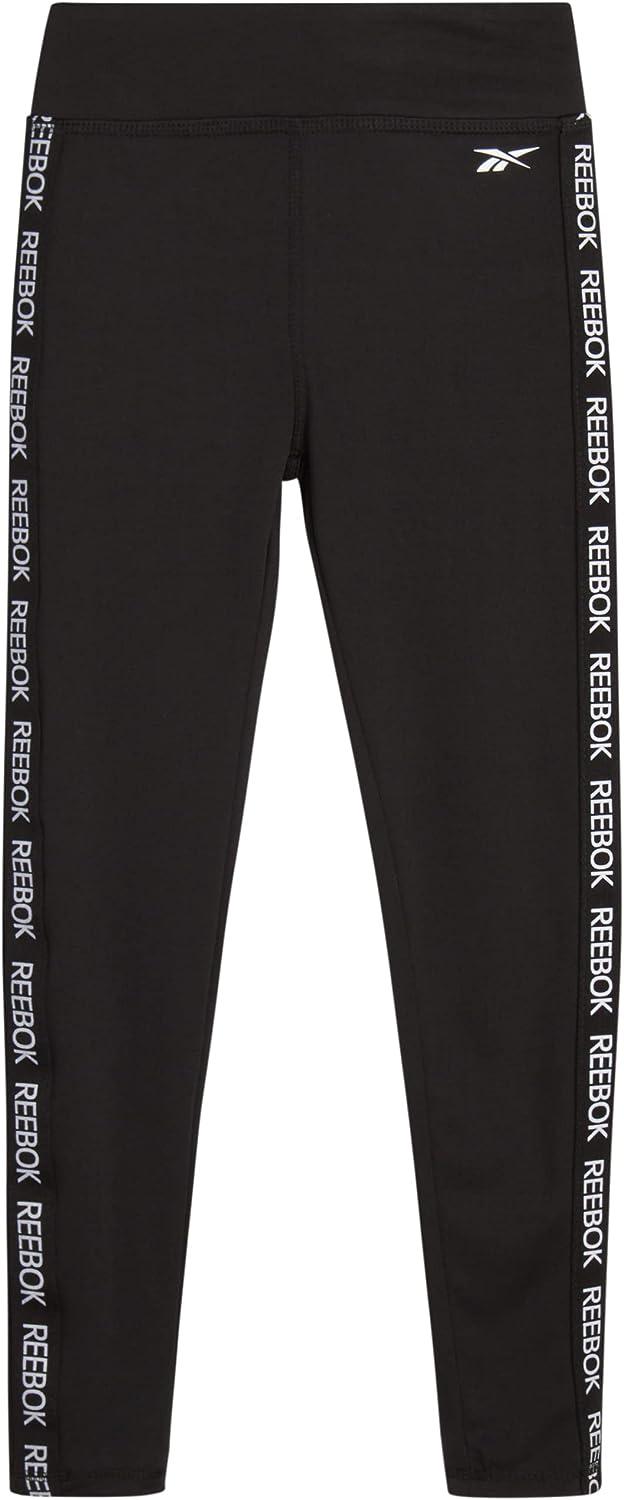 Reebok Girls' Leggings Multipack - 4 Pack Performance Stretch Pants Kids  Clothing Bundle Leopard/Blue/Black/Rose 7