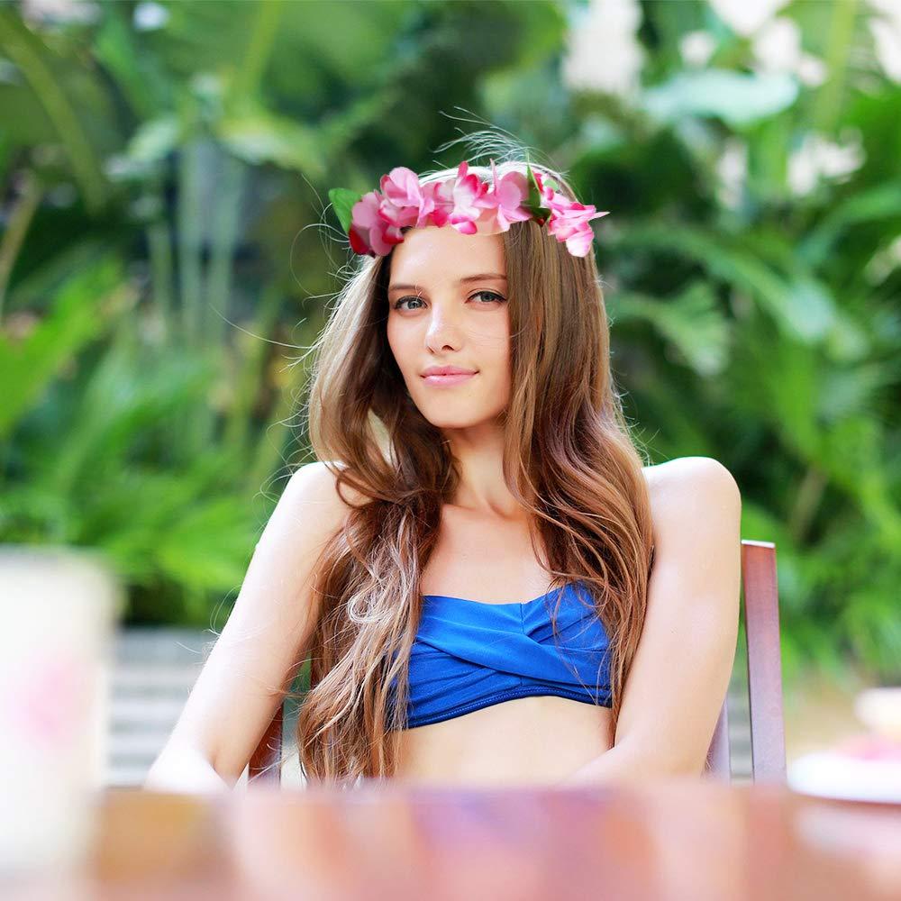 Hawaii Set (Skirt W/Flowers,Crown,2 Bracelets,Bra W/Flowers And