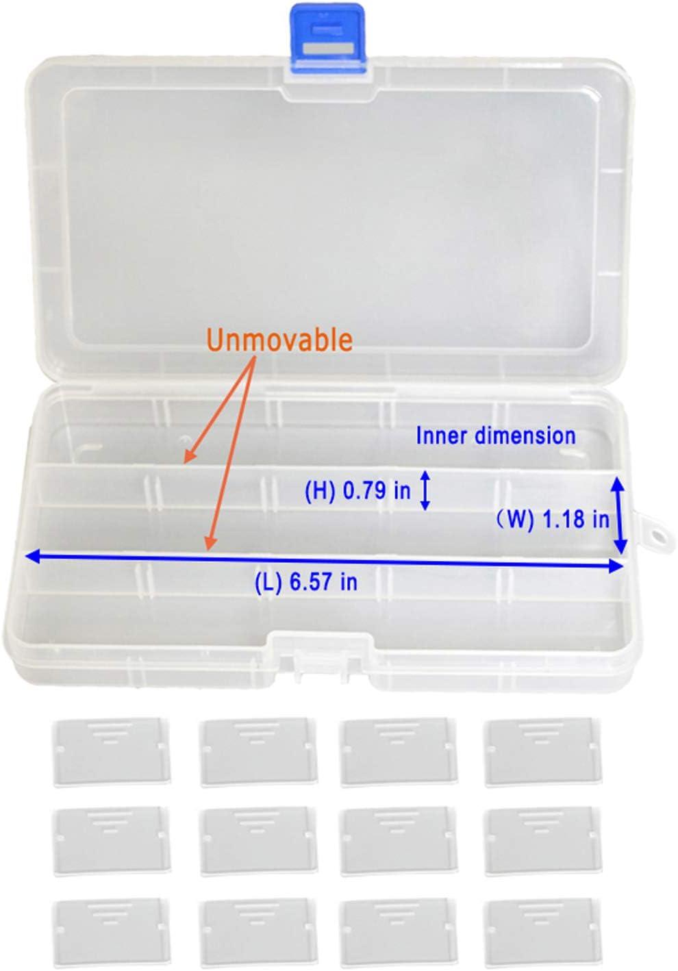 Xingzhi 8/10/15 Grid Fishing Clear Storage Box Transparent Fish Hook  Organizer Fish Hook Organizer Plastic Jewelry Container