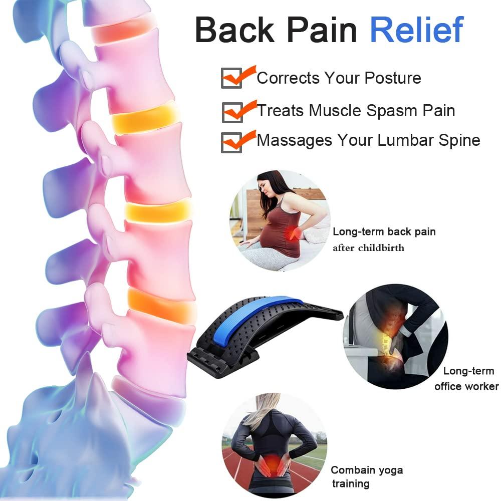 Back Stretcher - Back Pain Relief - Sciatica Pain Relief - Posture  Corrector - Spinal Stenosis Pain Relief - Neck Pain Relief - Two Massage  Balls for