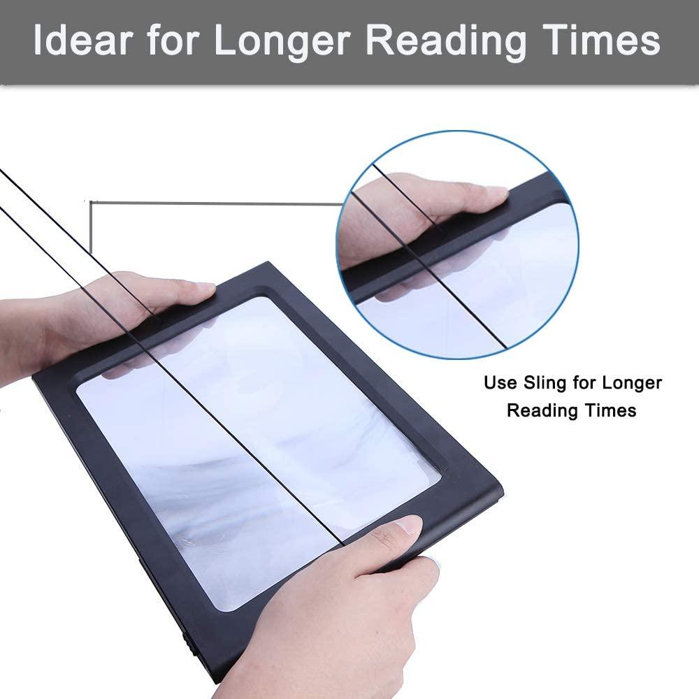 Magnifying Glass with Light and Stand Desktop Magnifier Foldable