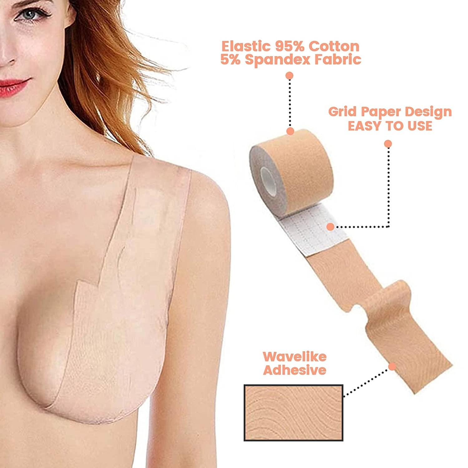 FREEDOM GOODS Boob Tape, Breast Lift Tape, Boob Tape for Breast Lift,  Breathable, Adhesive Breast Tape (A-DD Cup), Breast Tape Lifting Large  Breast