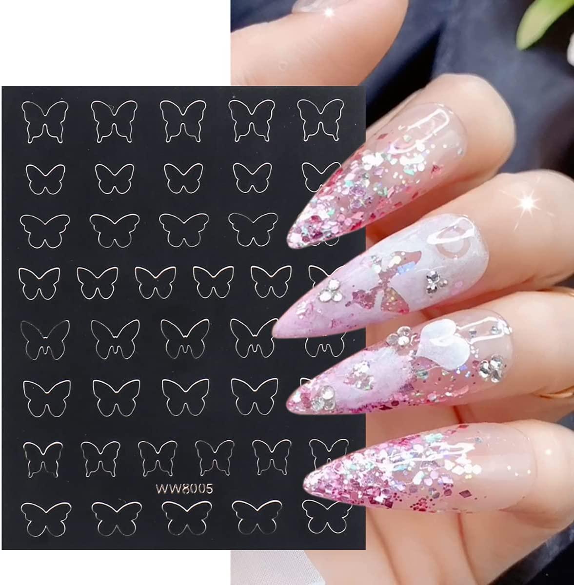 Airbrush Nail Design Heart Star French Stencils for Prints Airbrush  Template Trend Nail Art Stickers Tattoo Decor Manicure SANLK - AliExpress