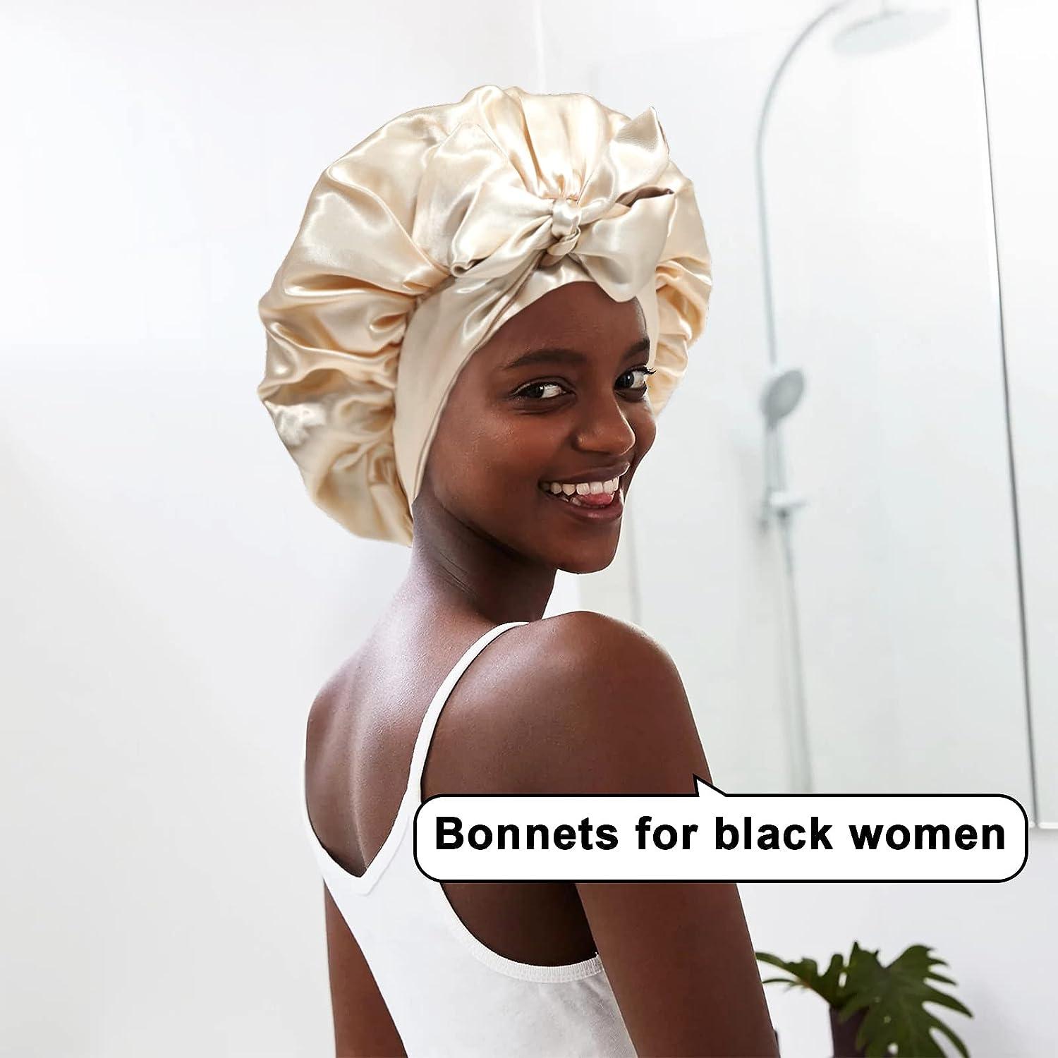 Silk Bonnet for Women Satin Bonnet for Curly Hair Sleep Cap Double