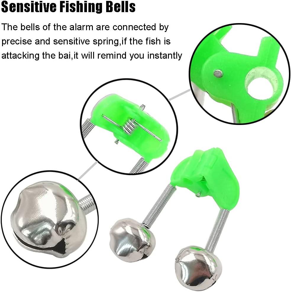 OUTKIT 5pcs/lot Fishing Bite Alarms Fishing Rod Bell Rod Clamp Tip Cli