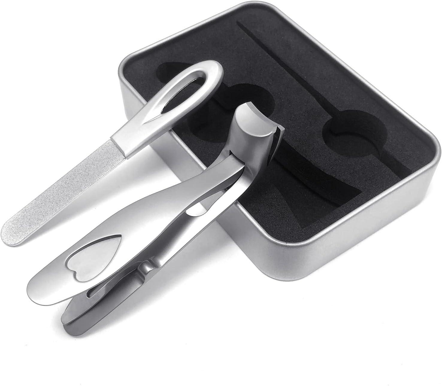 SGNEKOO Angled Head Nail Clippers Wide Jaw Opening for Hard/Thick