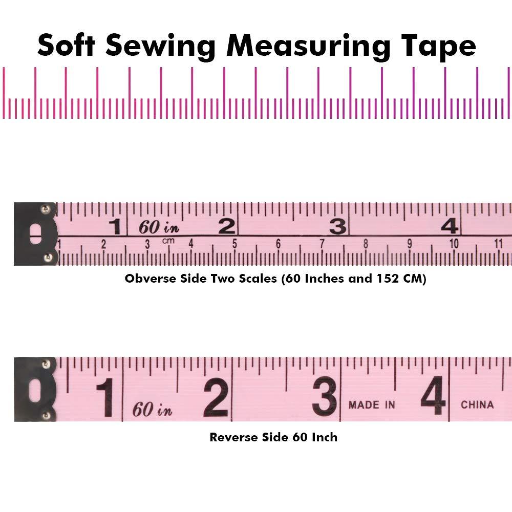  Tape Measure for Body Measuring, 60 inch Measuring Tape for  Body Measurements, Double Scale Soft Tape Measure, 2PCS Retractable Fabric  Tape Measure, White : Arts, Crafts & Sewing