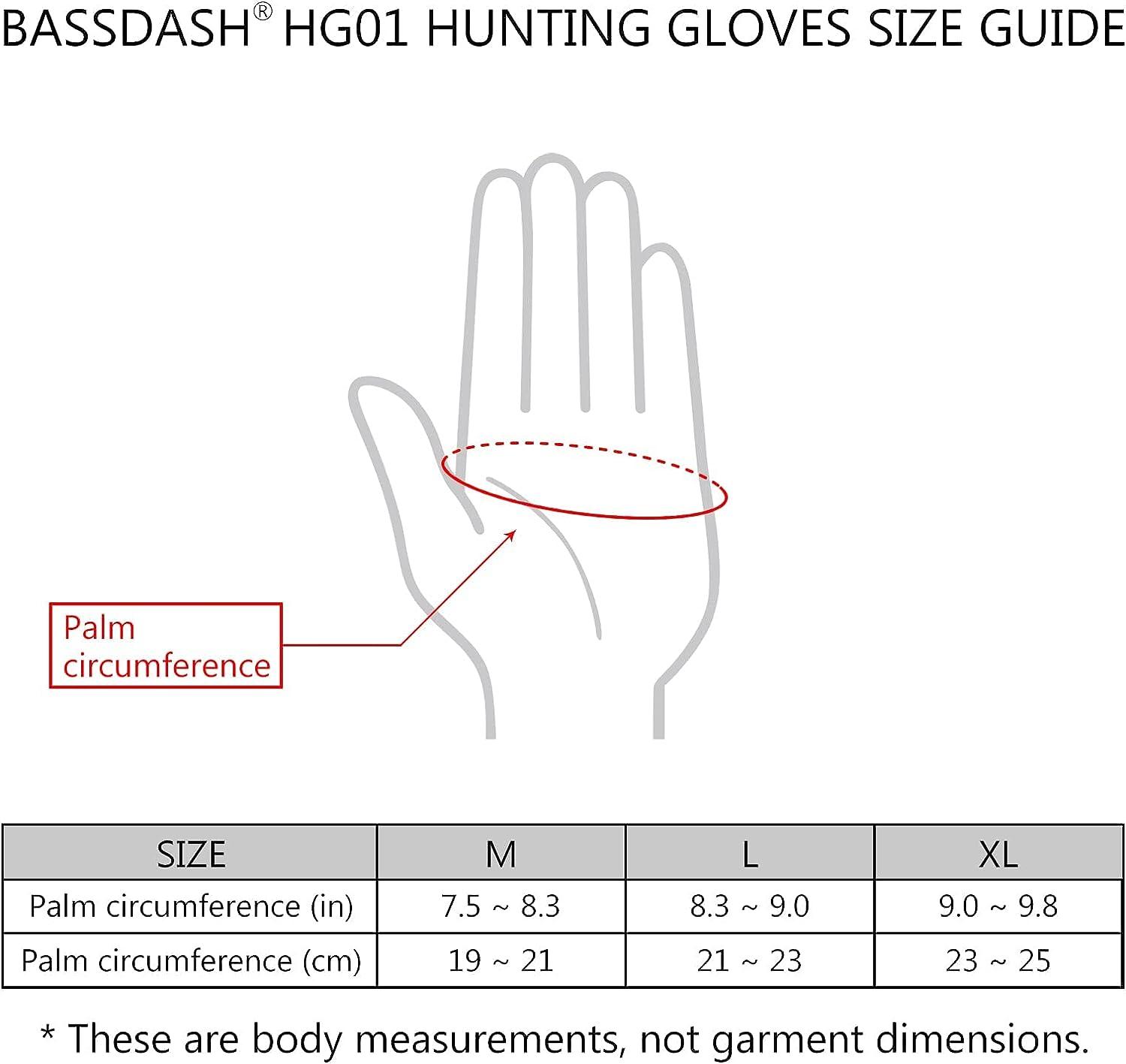  BASSDASH Men's Camo Hunting Gloves UPF 50+ Lightweight  Touchscreen Gloves for Warm Weather Fishing Hiking Outdoor Activities :  Sports & Outdoors