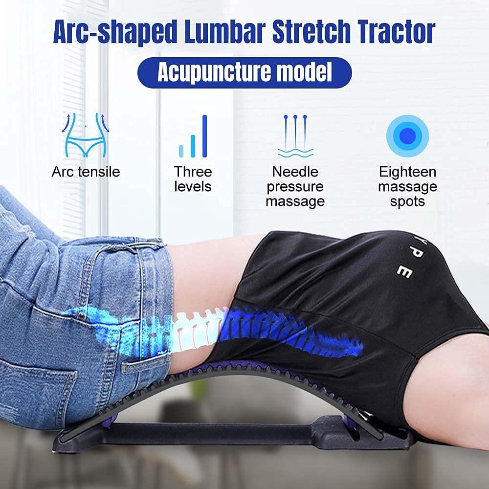 Waist Workout Equipment for Women, Back/Arm/Leg Stretching Massager Roller  with Stand, School Studio Home Lumbar Back Stretcher for Pain Relief