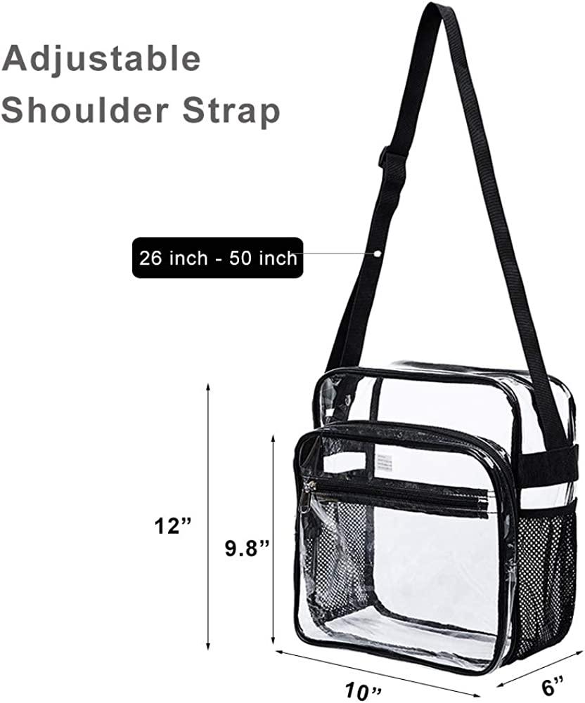 James Stadium Clear Sling Bag with Black Accent & Guitar Strap