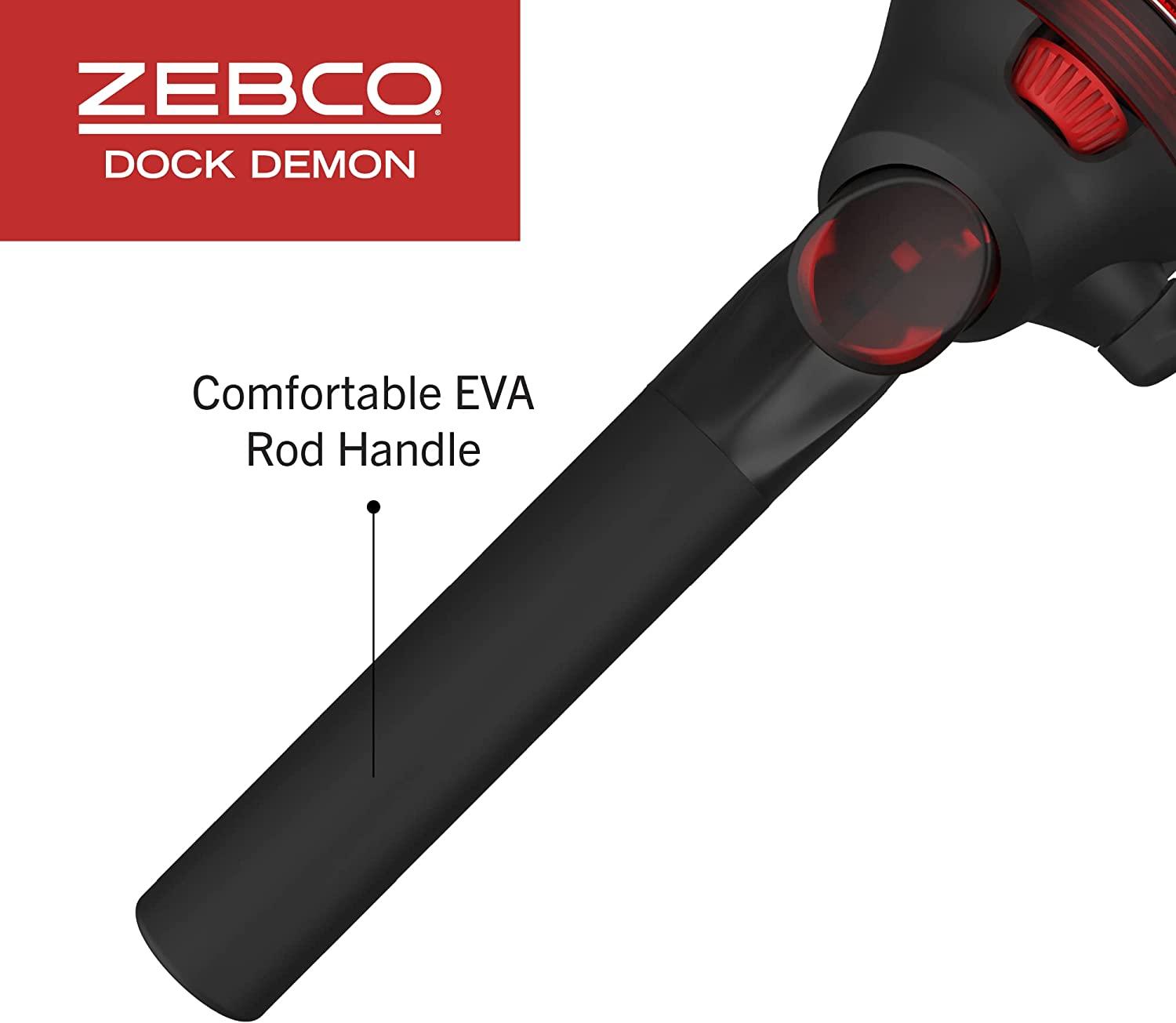 Zebco Dock Demon Spincast Reel & Rod, 30 Inch 1 Piece Fiberglass